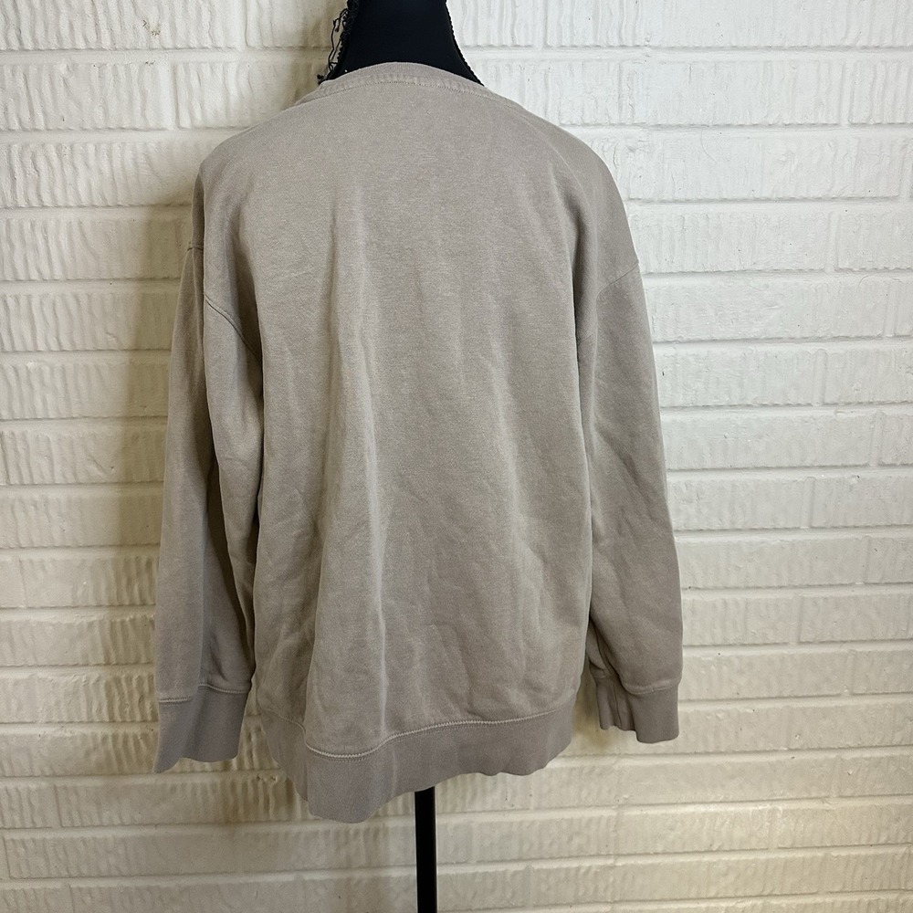 Nike Girl's Sportwear Club Fleece Crewneck Sz XL Beige Oversized Loungewear - Picture 5 of 7
